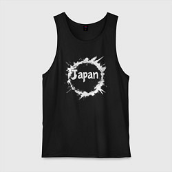 Майка мужская хлопок Японский круг, цвет: черный