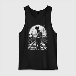 Мужская майка Железнодорожник с тортом