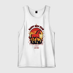 Мужская майка Красный огненный конь символ 2026