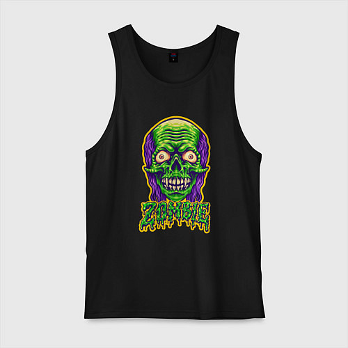 Мужская майка Evil zombie / Черный – фото 1