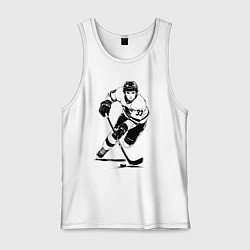 Мужская майка Аниме хоккеист в атаке