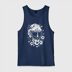 Мужская майка Шлем-маска в цветочном обрамлении