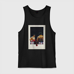 Майка мужская хлопок Рокки, цвет: черный