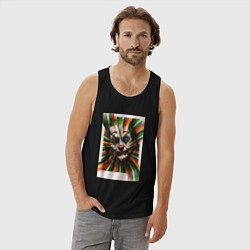 Майка мужская хлопок Joker face, цвет: черный — фото 2