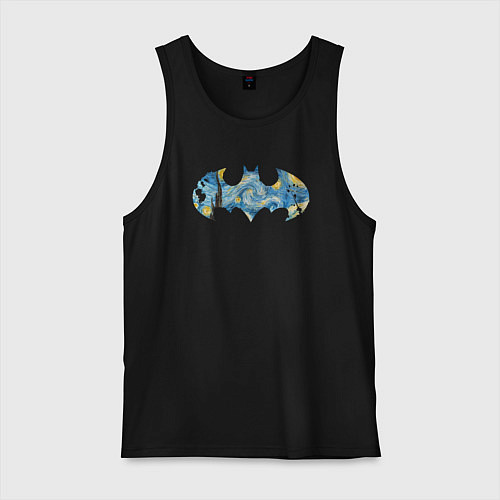 Мужская майка Batman Van Gogh / Черный – фото 1