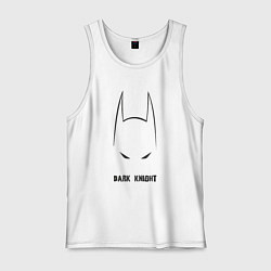 Майка мужская хлопок Batman dark knight, цвет: белый