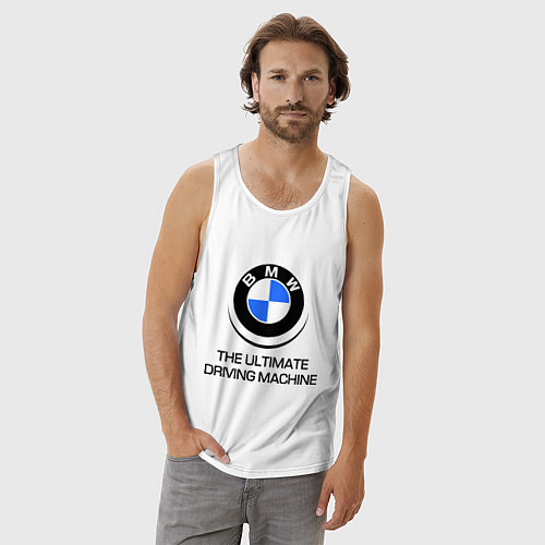 Мужская майка BMW Driving Machine / Белый – фото 3