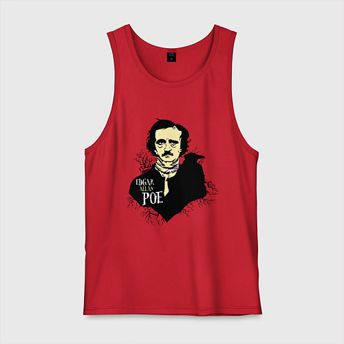 Мужская майка Эдгар По / Красный – фото 1