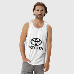 Майка мужская хлопок Toyota Logo, цвет: белый — фото 2