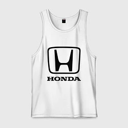 Майка мужская хлопок Honda logo, цвет: белый