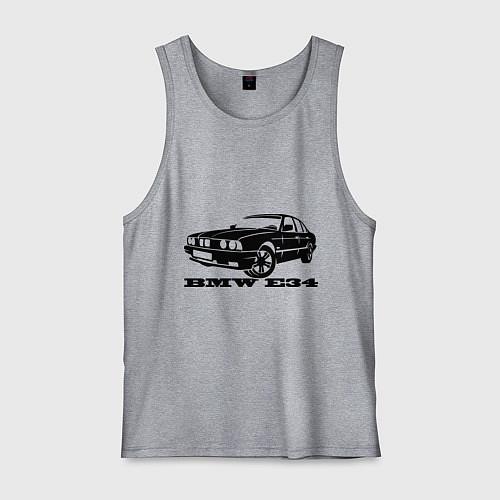 Мужская майка BMW e34 5 series / Меланж – фото 1