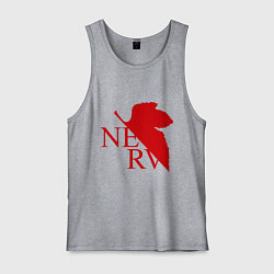 Майка мужская хлопок Евангелион NERV, цвет: меланж