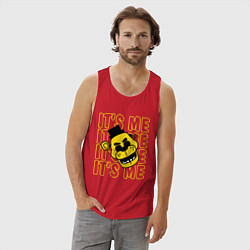 Майка мужская хлопок It's me Freddy, цвет: красный — фото 2