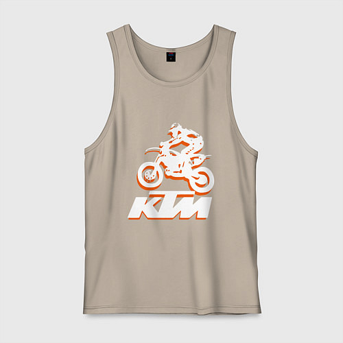 Мужская майка KTM белый / Миндальный – фото 1