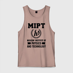 Майка мужская хлопок MIPT Institute, цвет: пыльно-розовый