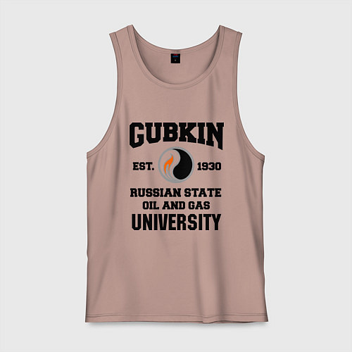 Мужская майка Унивеситет им.Губкина / Пыльно-розовый – фото 1