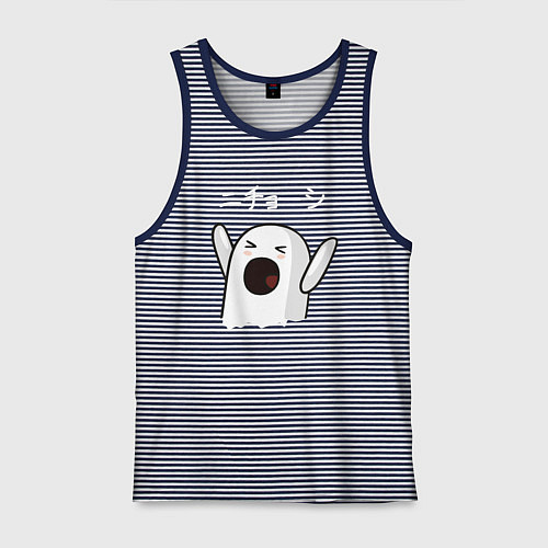 Мужская майка Ничоси азиат / Синяя тельняшка – фото 1