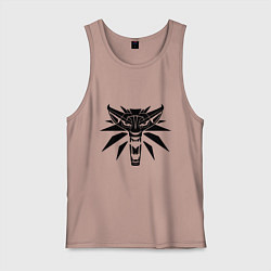 Майка мужская хлопок The Witcher 3, цвет: пыльно-розовый