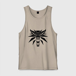 Майка мужская хлопок The Witcher 3, цвет: миндальный