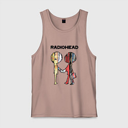 Майка мужская хлопок Radiohead Peoples, цвет: пыльно-розовый