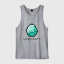 Майка мужская хлопок Minecraft Diamond, цвет: меланж