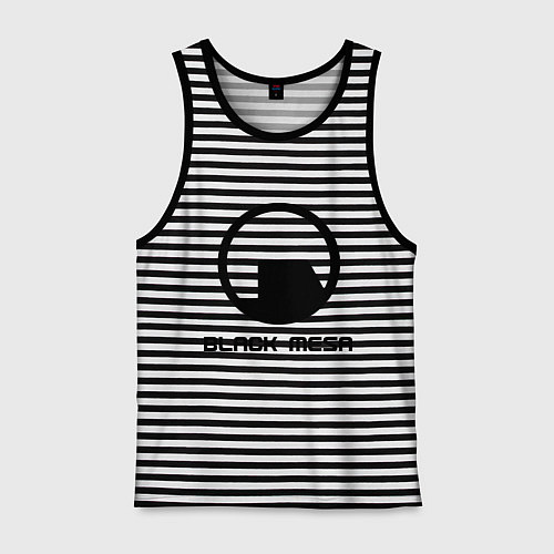 Мужская майка Black Mesa: Logo / Черная тельняшка – фото 1