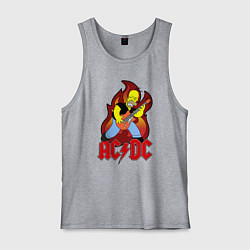 Майка мужская хлопок AC/DC Homer, цвет: меланж