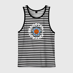 Майка мужская хлопок Red hot chili peppers, цвет: черная тельняшка