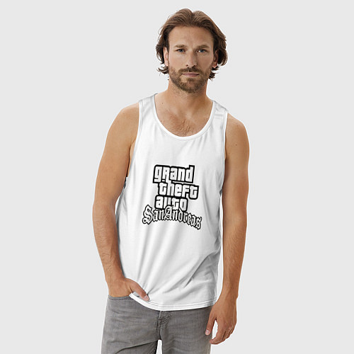 Мужская майка GTA San Andreas / Белый – фото 3