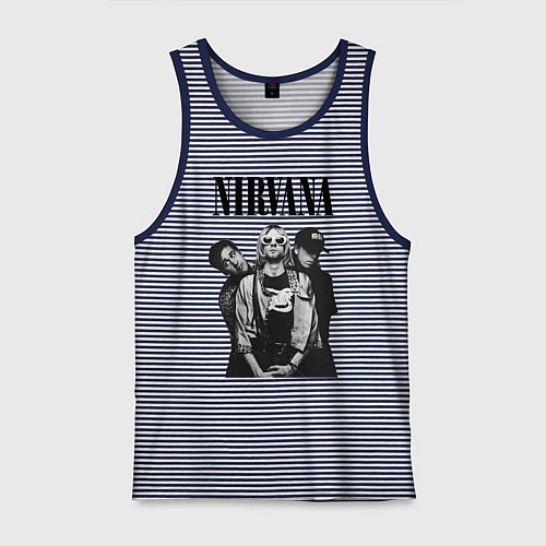 Мужская майка Nirvana Group / Синяя тельняшка – фото 1