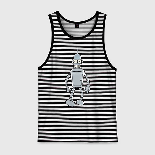 Мужская майка Iron Bender / Черная тельняшка – фото 1