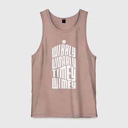 Майка мужская хлопок Talk Whovian To Me, цвет: пыльно-розовый