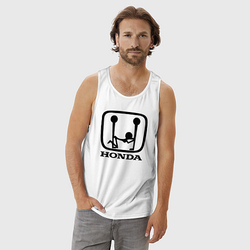 Мужская майка Honda Logo Sexy / Белый – фото 3