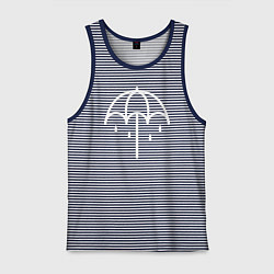 Майка мужская хлопок BMTH Symbol, цвет: синяя тельняшка