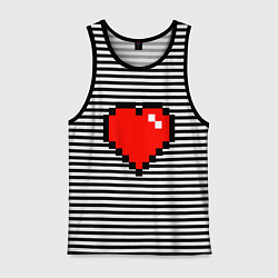 Майка мужская хлопок Minecraft Lover, цвет: черная тельняшка