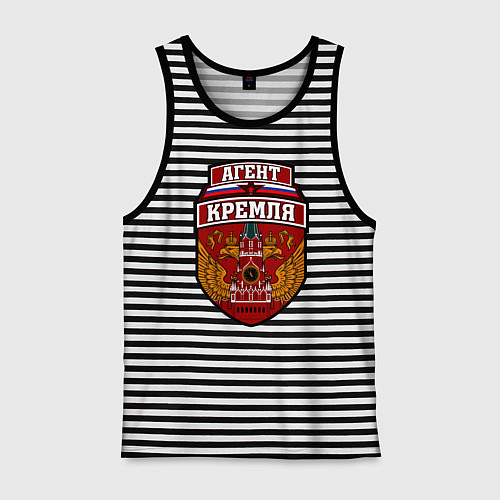 Мужская майка Агент Кремля / Черная тельняшка – фото 1