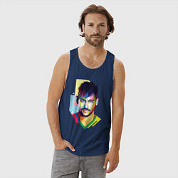 Майка мужская хлопок Neymar: fun-art, цвет: тёмно-синий — фото 2