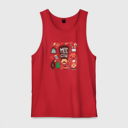 Майка мужская хлопок Moscow Pack, цвет: красный