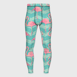 Тайтсы мужские Flamingo Pattern, цвет: 3D-принт