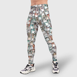 Тайтсы мужские Российские деньги, цвет: 3D-принт — фото 2