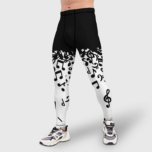 Мужские тайтсы Поглощение музыкой / 3D-принт – фото 3
