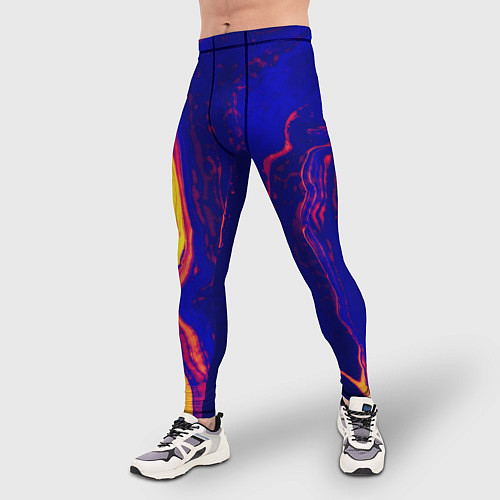 Мужские тайтсы Ультрафиолетовые разводы / 3D-принт – фото 3