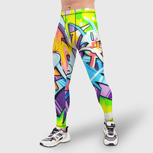 Мужские тайтсы Неоновая кислота / 3D-принт – фото 3