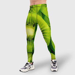 Тайтсы мужские Зеленый киви, цвет: 3D-принт — фото 2