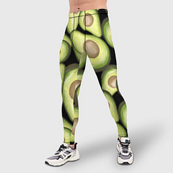 Тайтсы мужские Avocado background, цвет: 3D-принт — фото 2