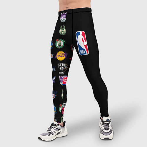 Мужские тайтсы NBA Team Logos 2 / 3D-принт – фото 3