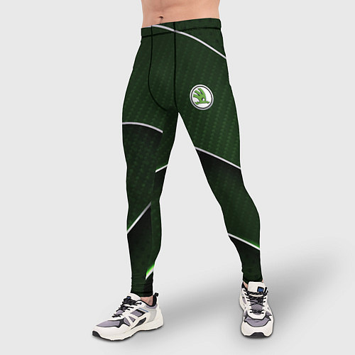 Мужские тайтсы Шкода мини логотип / 3D-принт – фото 3