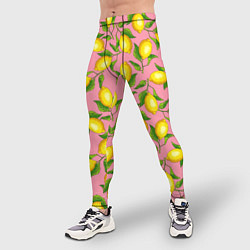 Тайтсы мужские Лимоны паттерн, цвет: 3D-принт — фото 2