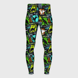 Тайтсы мужские Dinosaurs, цвет: 3D-принт