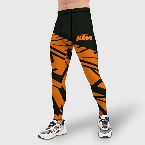 Мужские тайтсы ORANGE KTM КТМ Z / 3D-принт – фото 3